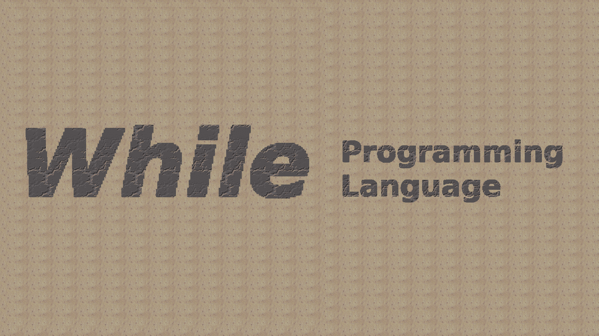 WHILE Compiler project screenshot